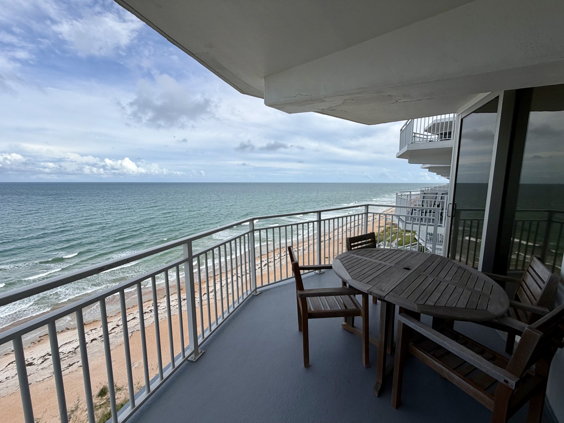 Private oceanfront balcony at rental unit 1003