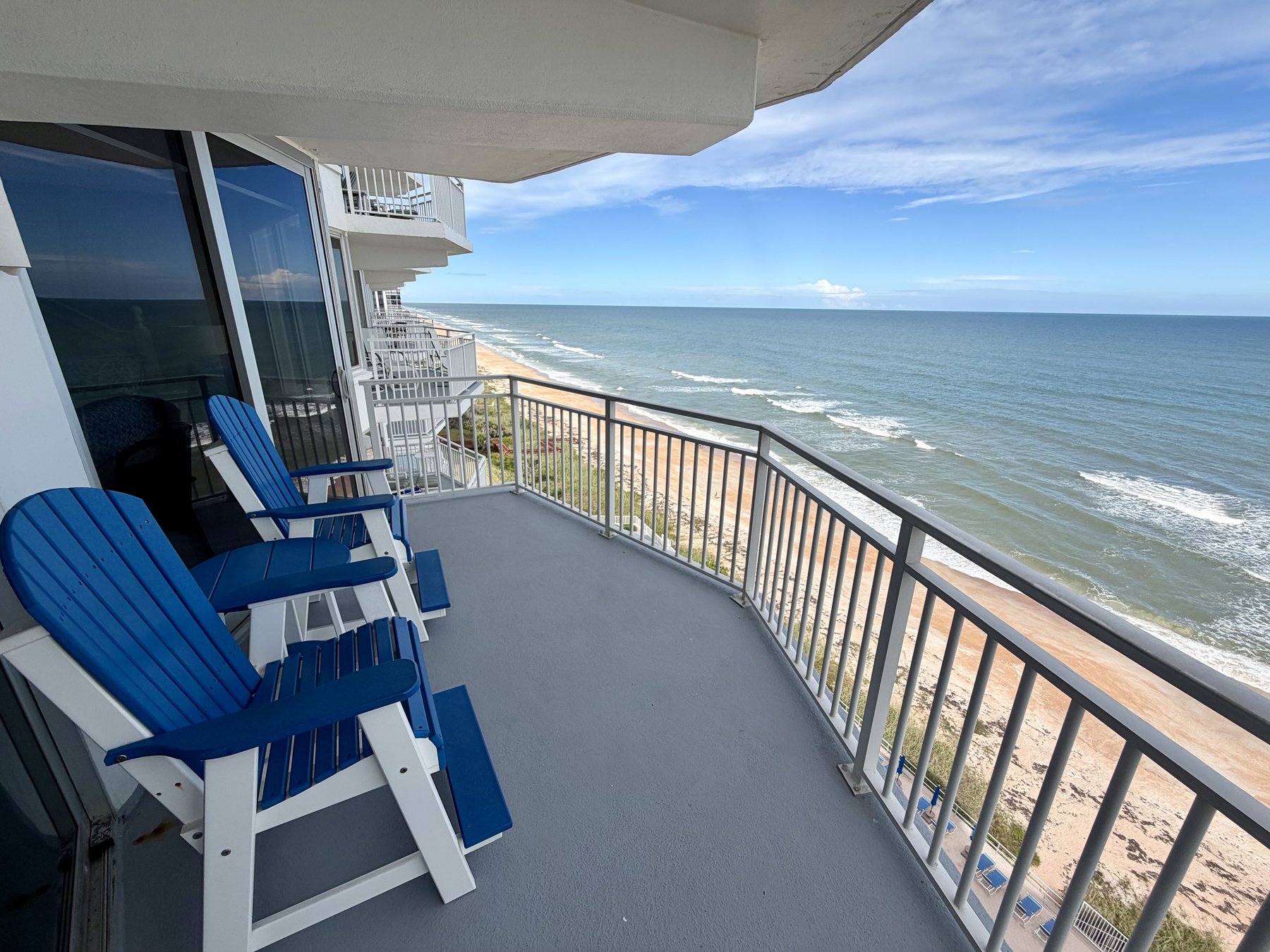 Private oceanfront balcony at rental unit 1005