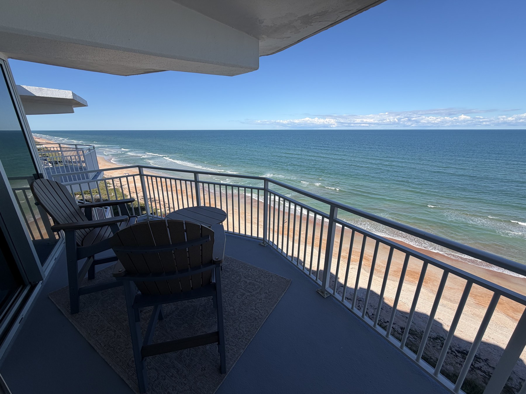 Oceanfront balcony view from rental unit 1102
