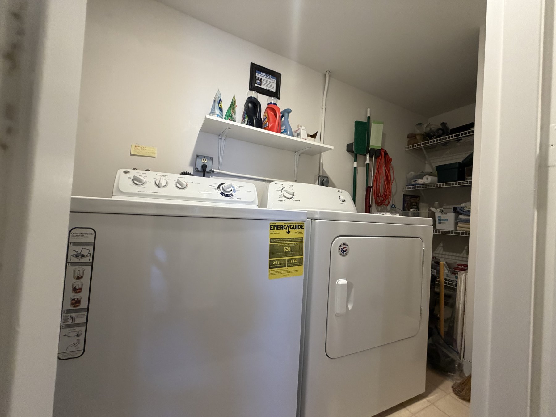 In-unit washer and dryer in rental unit 601